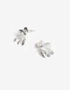 Aros Colgantes Cortos Strass Aros Cortos Plata 925 Y Cubic - Plateado