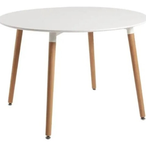 Mesa Comedor ComboHome Milan Redonda Laqueada 80Cm Premium Blanco 1