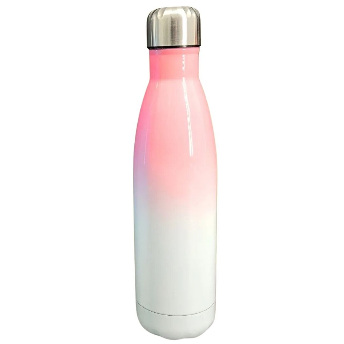 Botella térmica combinada de acero inoxidable de 500ml - Rosa/blanco 