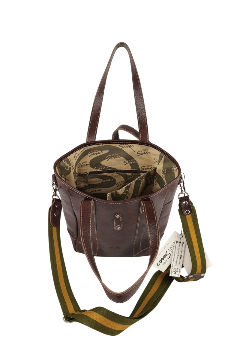 Bolso matero en cuero Chocolate