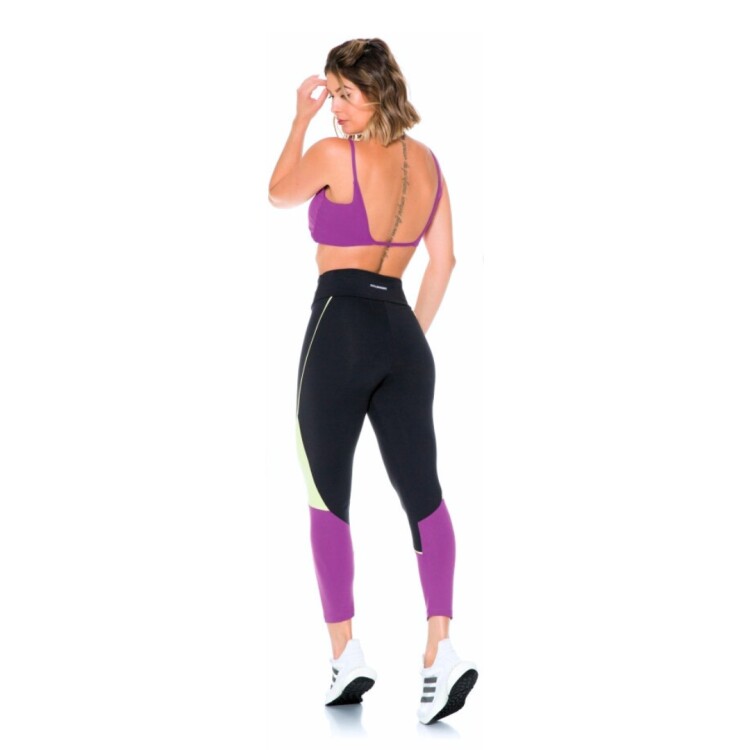 CALZA COMBINADA MICROFITNESS NEGRO