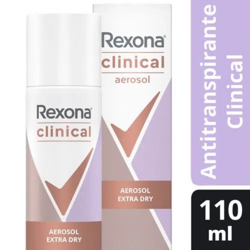 Desodorante Rexona en Aerosol Clinical Extra Dry 110 ML Desodorante Rexona en Aerosol Clinical Extra Dry 110 ML