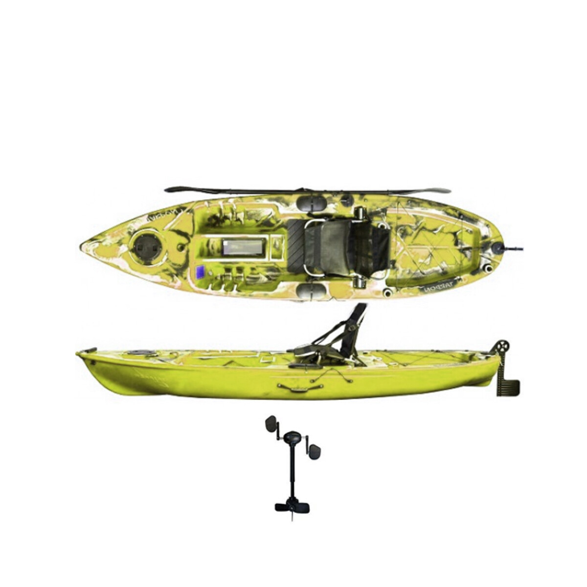 Kayak Caiaker Tarpon con pedalera - Camo verde 