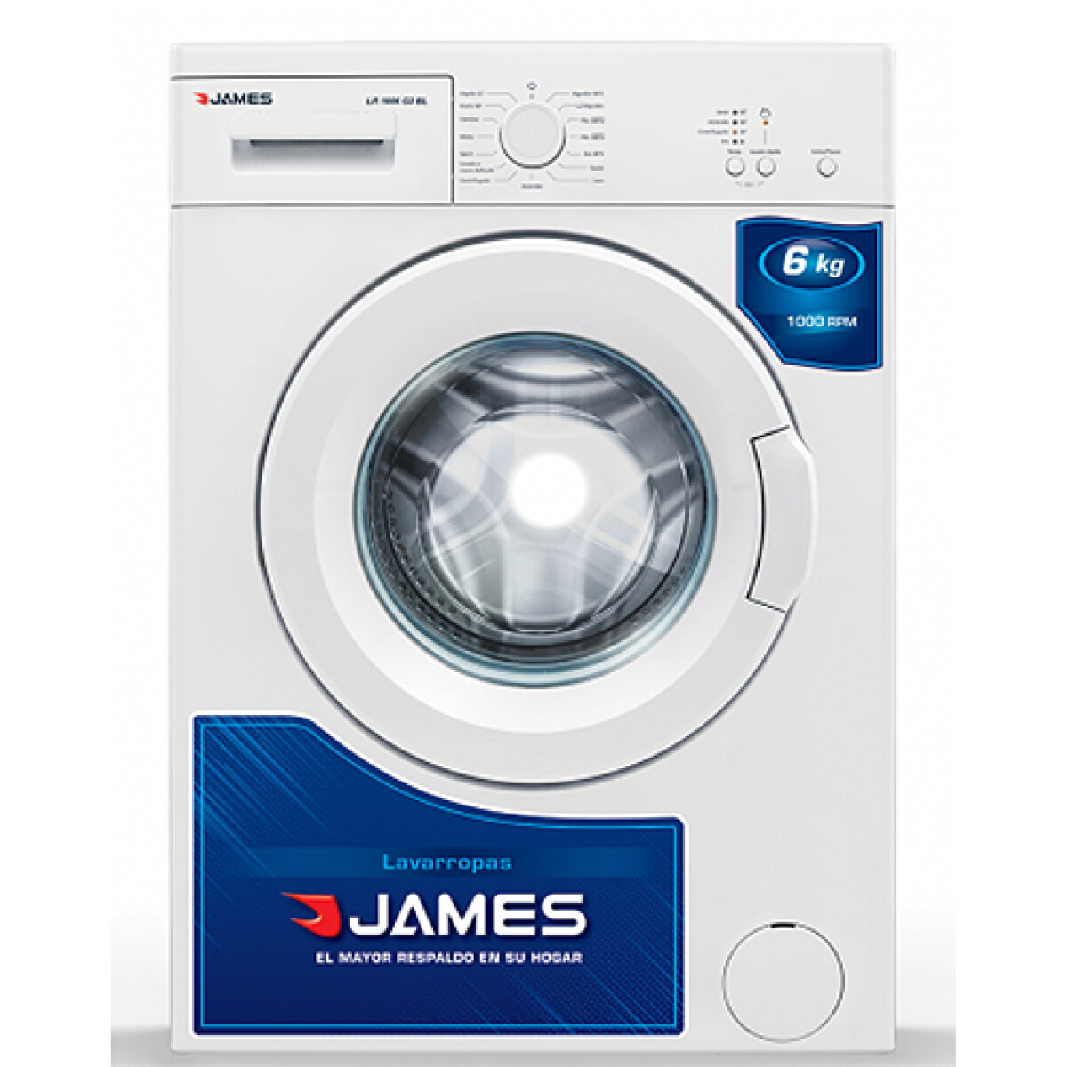LAVARROPA JAMES LR 1006 -G4 6Kg (Slim) -Blanco - Sin color 
