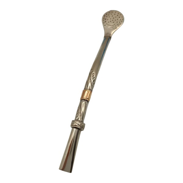 Bombilla criolla - PLATA Y ORO - 30 plateadouniforme