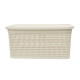 Set x2 Caja simil ratán 7,5 lts BEIGE