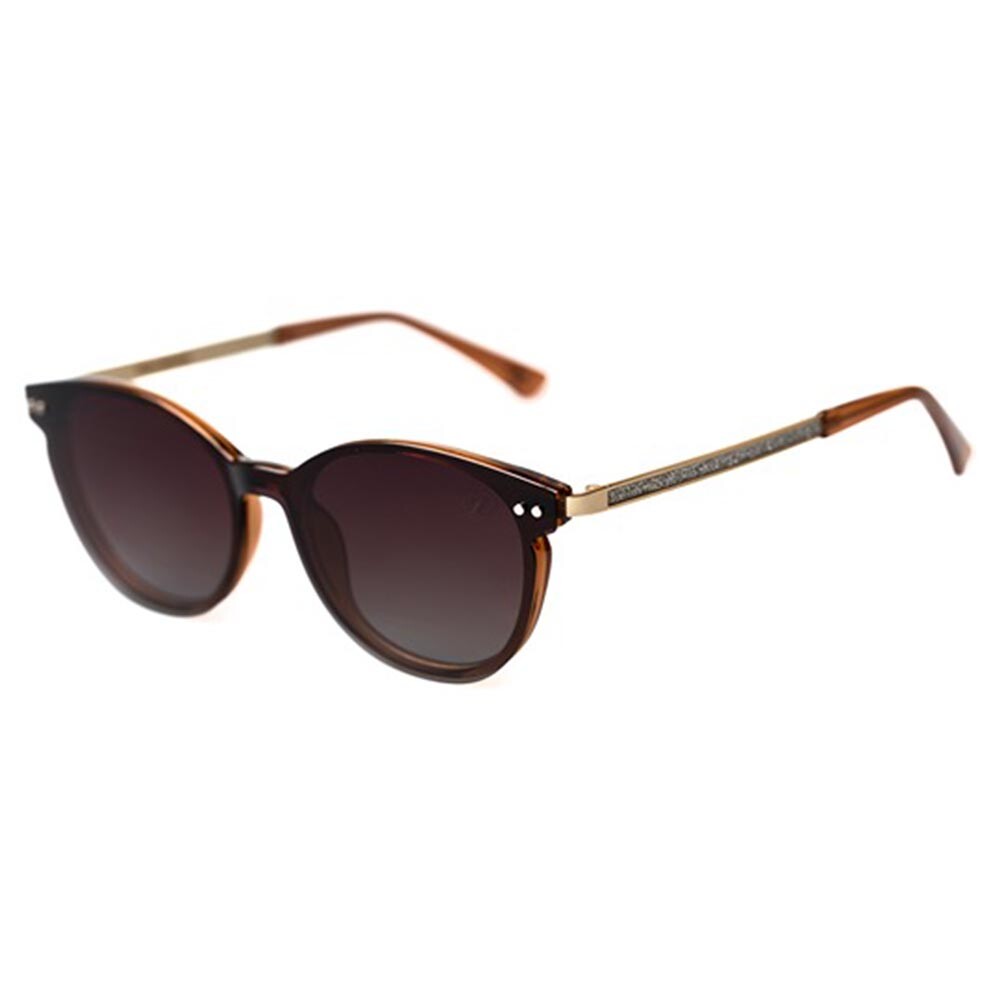 Lentes 2 En 1 Polarizada Marilia Mendonca Redondo Gradiente Marón/Viño