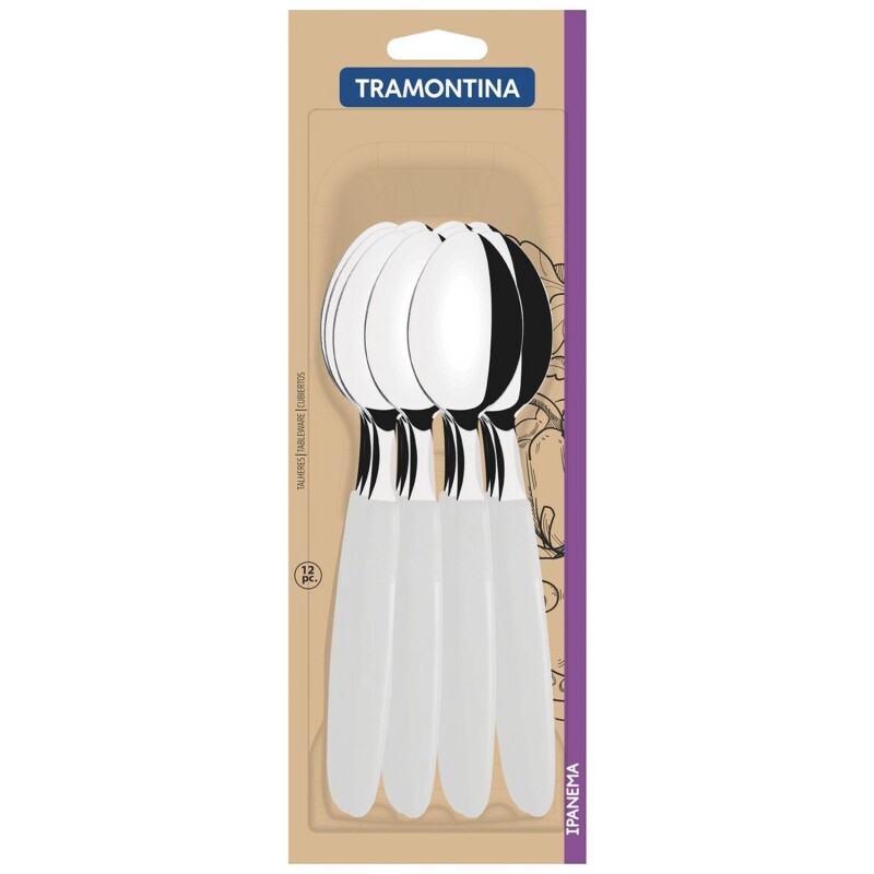 Juego de 12 Cucharas Tramontina Ipanema Blanco Juego de 12 Cucharas Tramontina Ipanema Blanco