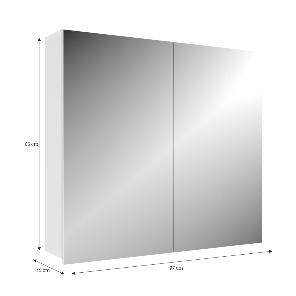 ESPEJO BOTIQUÍN 80 CM MDF BLANCO DENVER