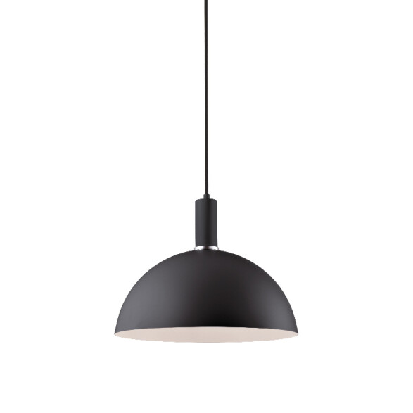 Lámpara colgante tipo campana de metal negro Ø35cm IX9004