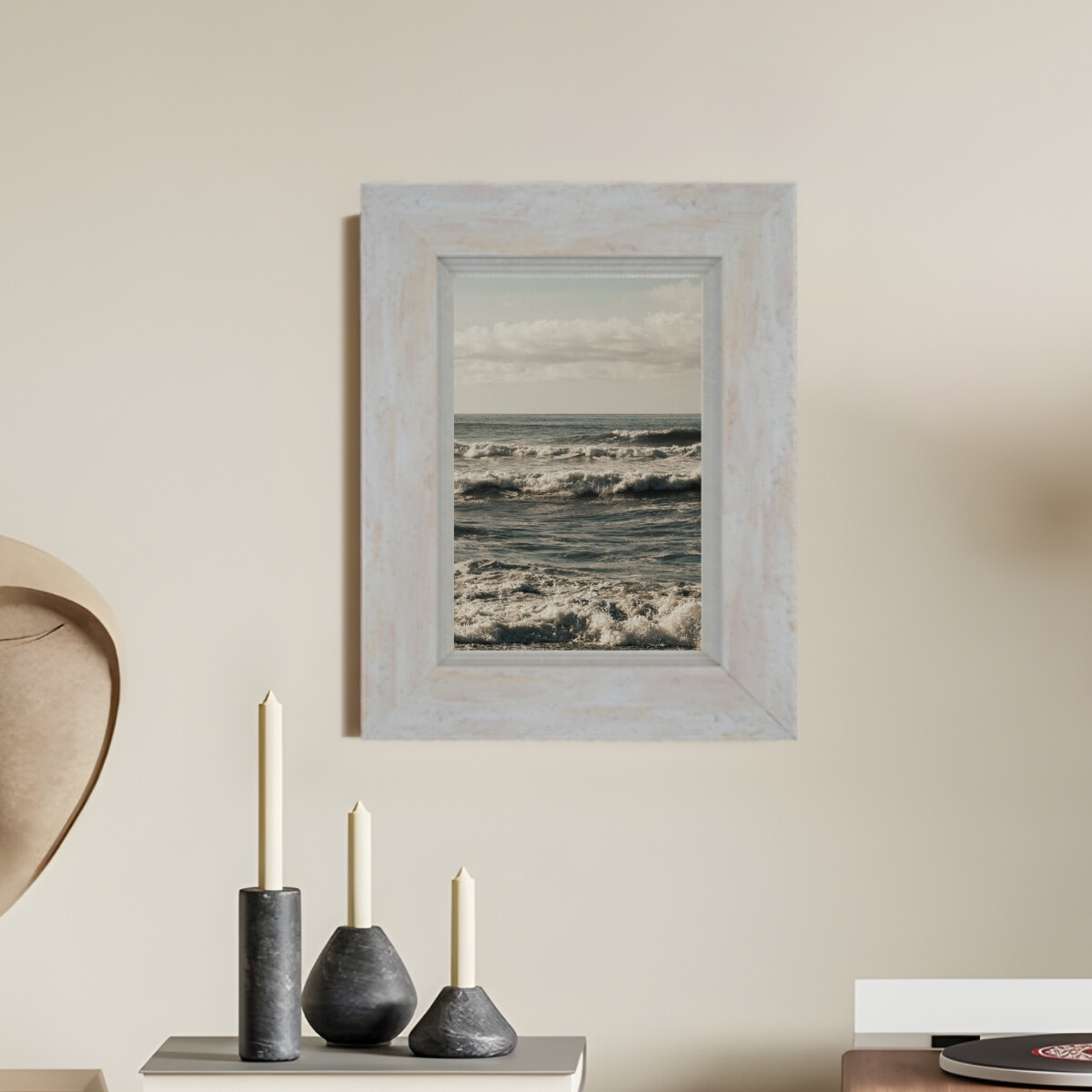 Portarretrato 10x15 textura marmol travertino - MARRON CLARO VETEADO 