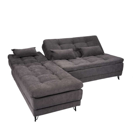 Sillon Cama con Chaise Izquierdo y derecho Nice Chumbo Steel