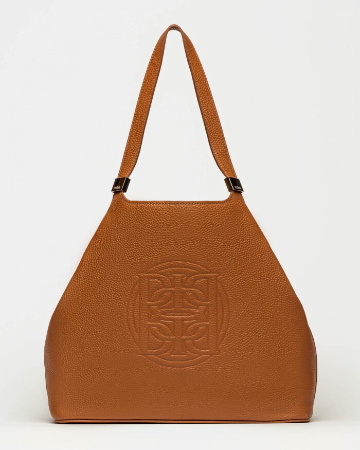 Bolso Eterial en cuero graneado Marron