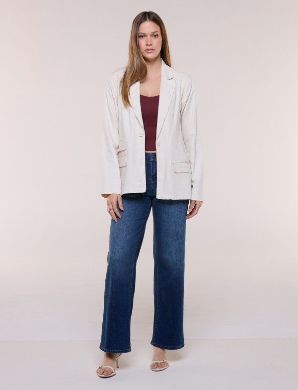 Blazer Sastrero De Lino BEIGE CLARO
