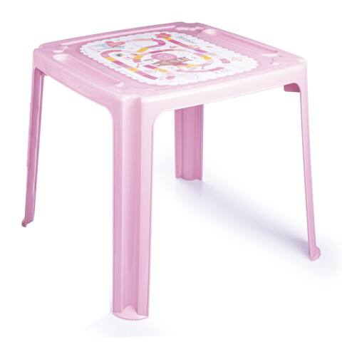 Mesa Plástica Infantil PVC Varios Diseños ROSA