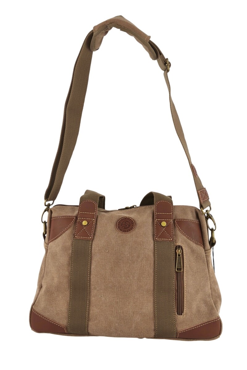 Bolso cartera de lona Marrón