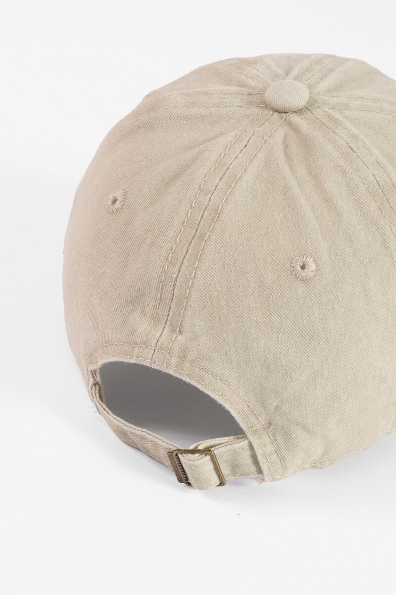 Cap washed beige