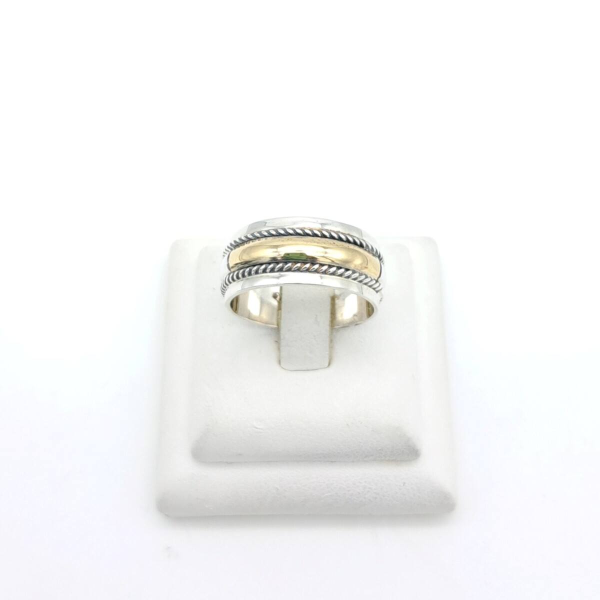 Anillo de plata 925 y double en oro 18 ktes. 