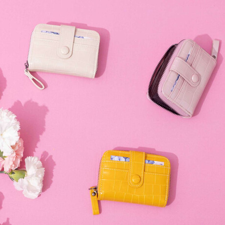 Tarjetero Irina Croco Manteca