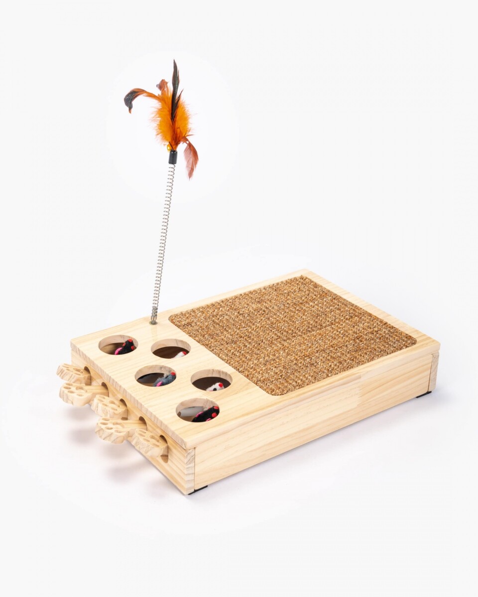 Juguete interactivo gatos madera Atrapa Ratón 45*27*34cm - Juguete Interactivo Gatos Madera Atrapa Ratón 45*27*34cm 