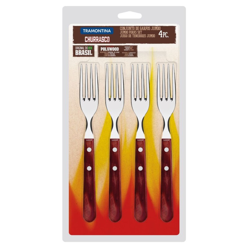 BLISTER DE TENEDORES JUMBO POLYWOOD LINE X 4uni. TRAMONTINA - 21199/797 BLISTER DE TENEDORES JUMBO POLYWOOD LINE X 4uni. TRAMONTINA - 21199/797