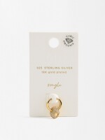 Aro Individual Con Circonitas - Plata De Ley 925 dorado