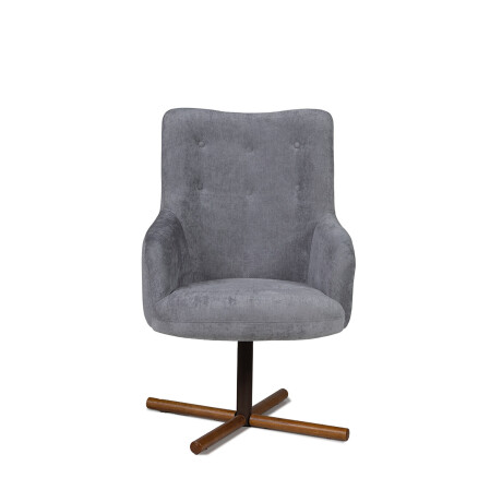 Butaca Lina Giratoria - Tela Microfibra C52 (Ceniza)