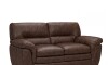 Sillon Livintus 2 Cuerpos Cuero Natural Cafe