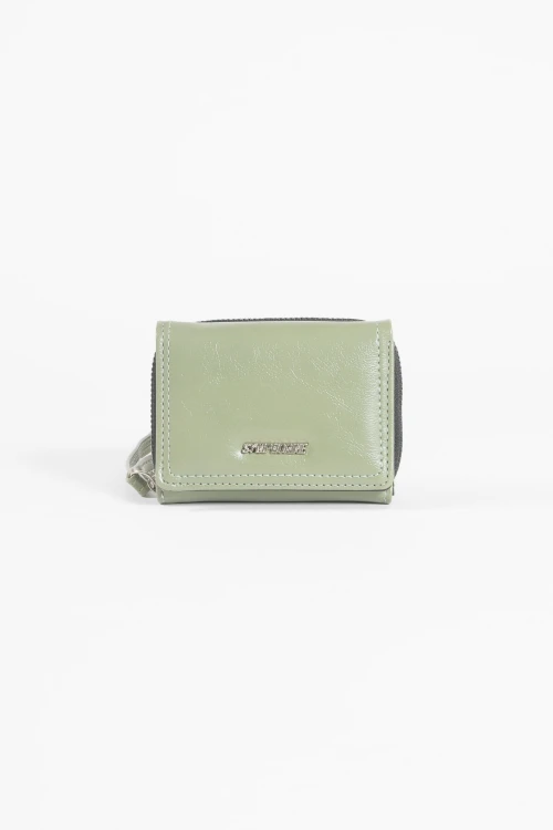Billetera flap pequeña verde