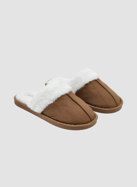 Pantufla basic fur inv26 Marron