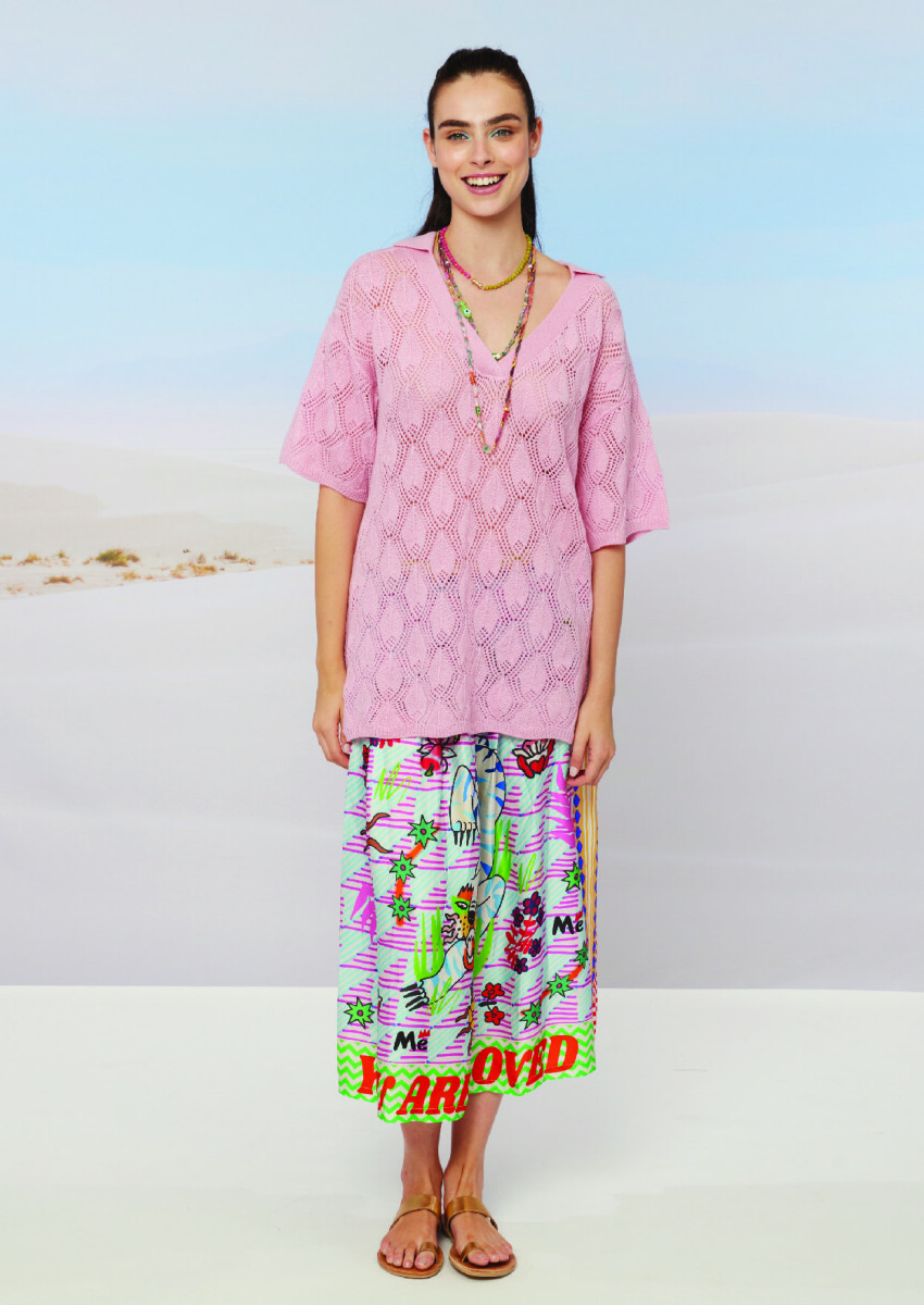POPPY V-NECK KNITTED SHIRT 