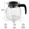Cafetera de Vidrio para Fuego Directo 1,5 L con Asa Plástica Cafetera de Vidrio para Fuego Directo 1,5 L con Asa Plástica