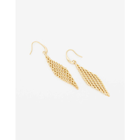 Aros Colgantes Rombo Cadena Dorado