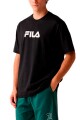 CAMISETA MUJER FILA LETTER OUTLINE Negro