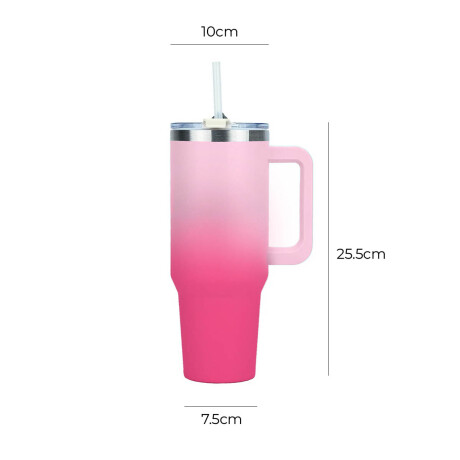 Vaso Térmico Con Sorbito 1.2lts Acero Inoxidable Rosa