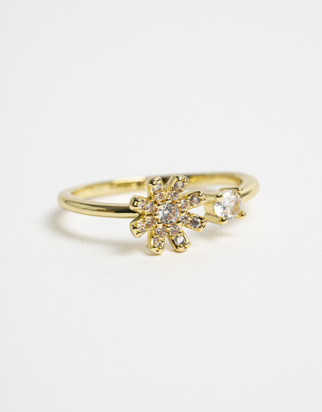 Anillos Chicos Strass Anillo Con Strass - Dorado