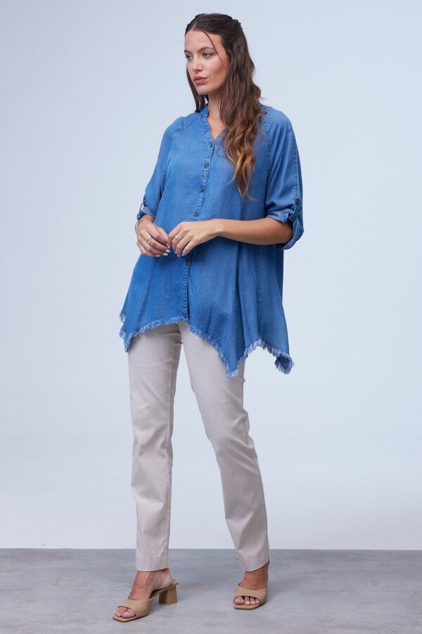 Camisa Tencel Flecos JEAN