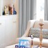 Cortina 100% Blackout 2Paños 140x220 Textura Lino Doble Faz Variante Color Gris Claro