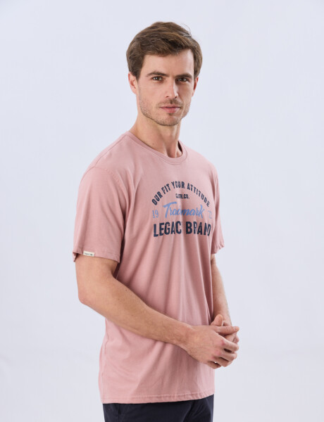 REMERA ESTAMPADA DE ALGODÓN Rosa
