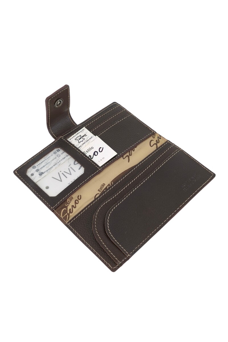 Billetera al corte clasica Marron