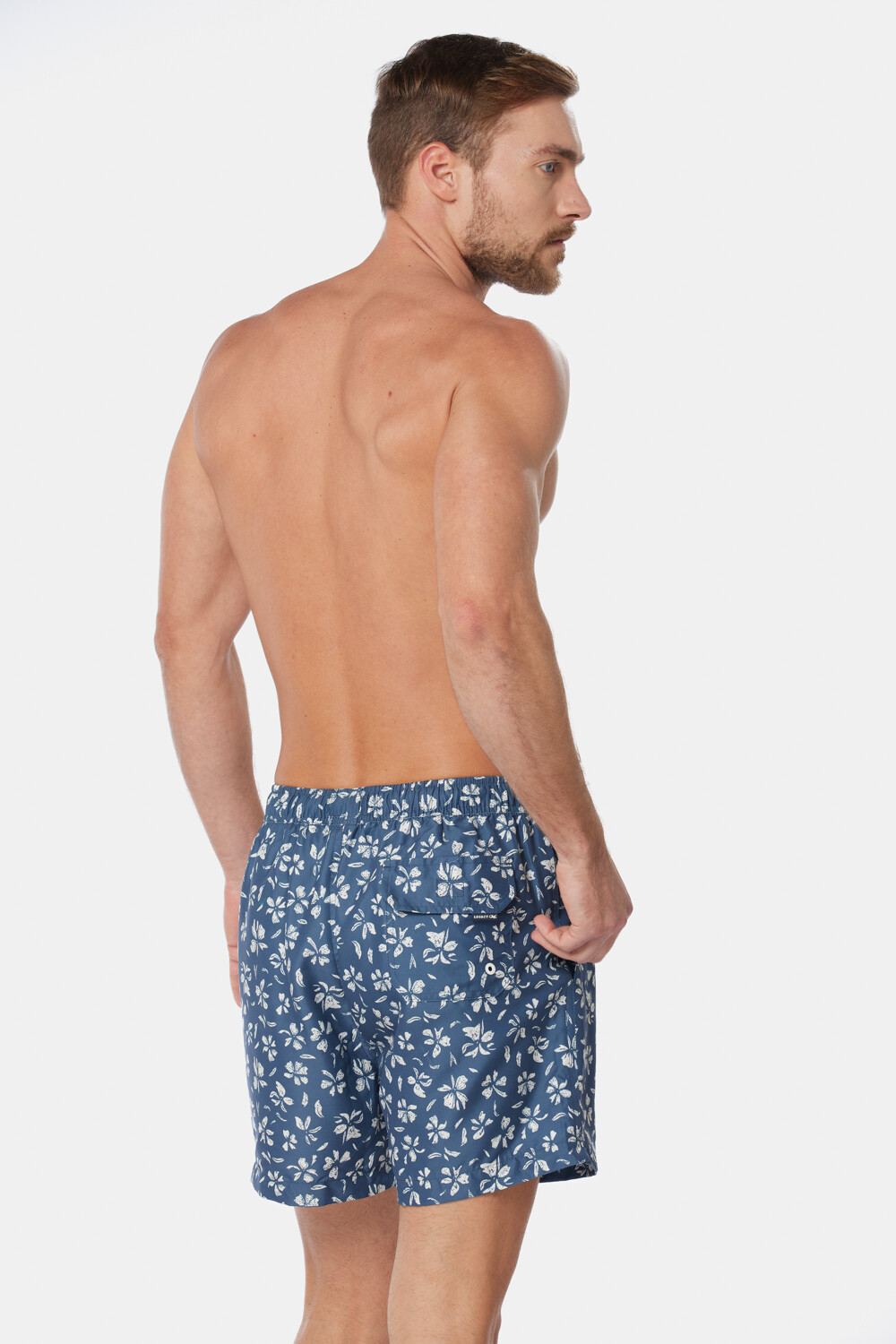 SHORT DE BAÑO ESTAMPADO Azul