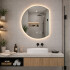 Espejo De Baño Led Redondo Medialuna Desempañador Led08 52 X 60 Cm ESPEJO REDONDO LED08 52X60 MEDIALUNA