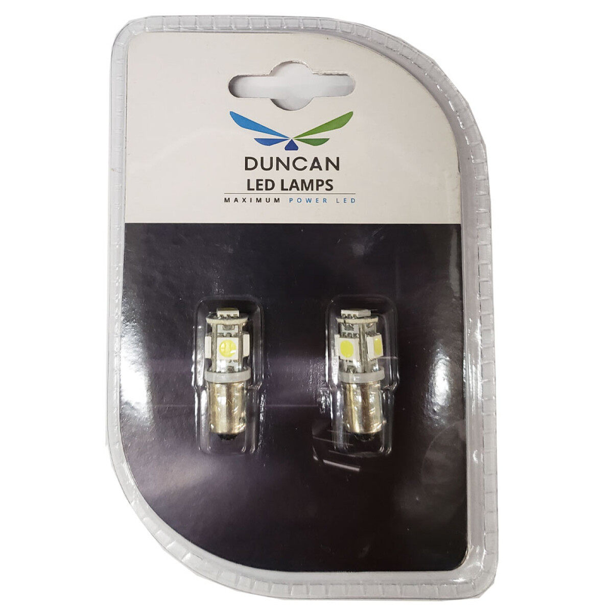 LAMPARA - BA9S 12V 5 LED SMD5050 BLANCO BLISTER X2 DUNCAN 