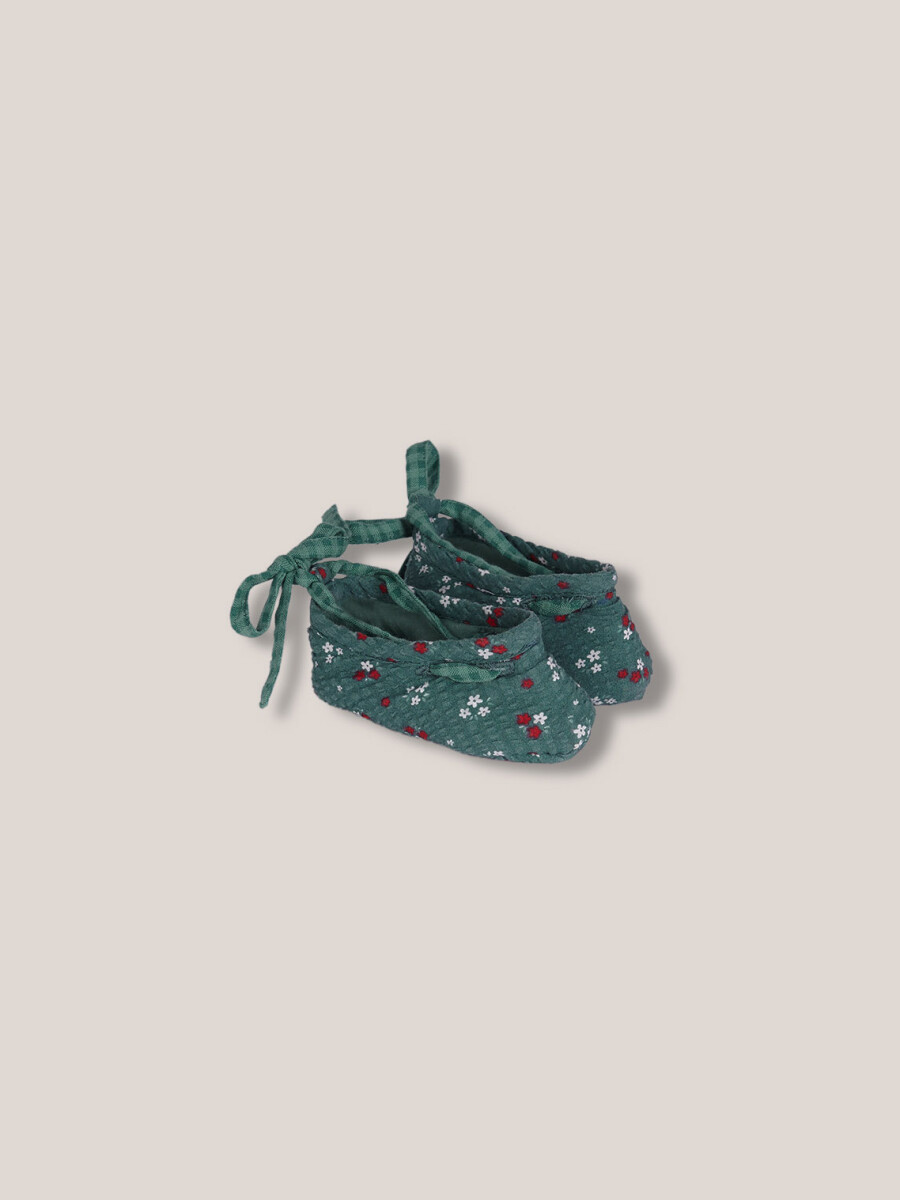Patuco Acolchado Estampado Verde