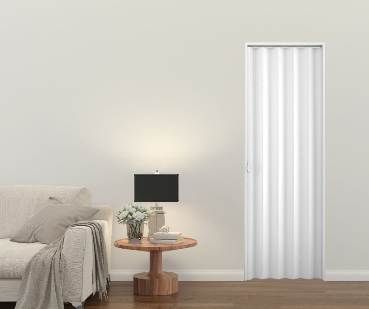Puerta plegable PVC blanca - 1,00x2,10m 