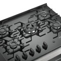 COCINA 5H A GAS CON TIMER DECORATO VETRO INOXIDABLE COCINA 5H A GAS CON TIMER DECORATO VETRO INOXIDABLE