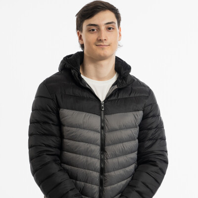 Campera Puffer Combi Grey