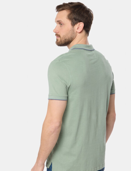 REMERA POLO JERSEY RAYADA Verde