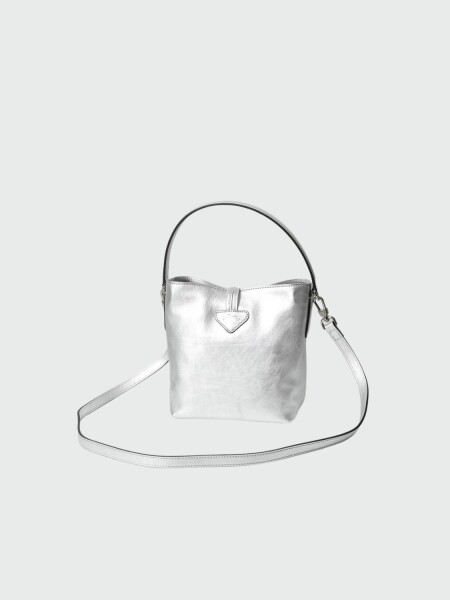 Longchamp -Bolso bombonera XS, Roseau Essential Plateado
