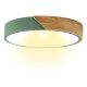 Luminaria Luz Fria Plafon Led Diám 30cm Metal Y Madera Luminaria Luz Fria Plafon Led Diám 30cm Metal Y Madera